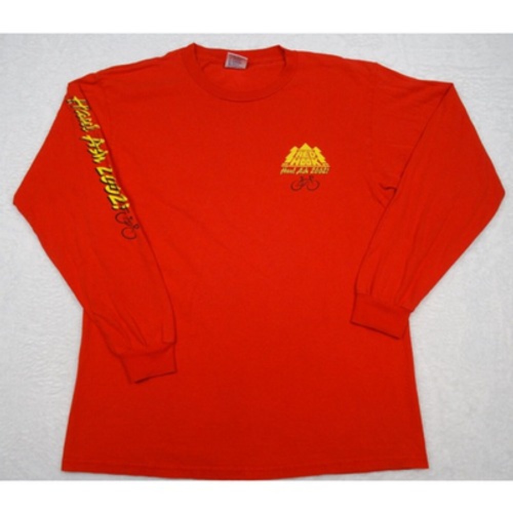 Vintage Delta Mens Shirt Size Medium Red Long Sleeve‎ 2002 Cycling Bike Outdoor